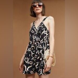 Hei Hei Anthropologie black motif cotton romper